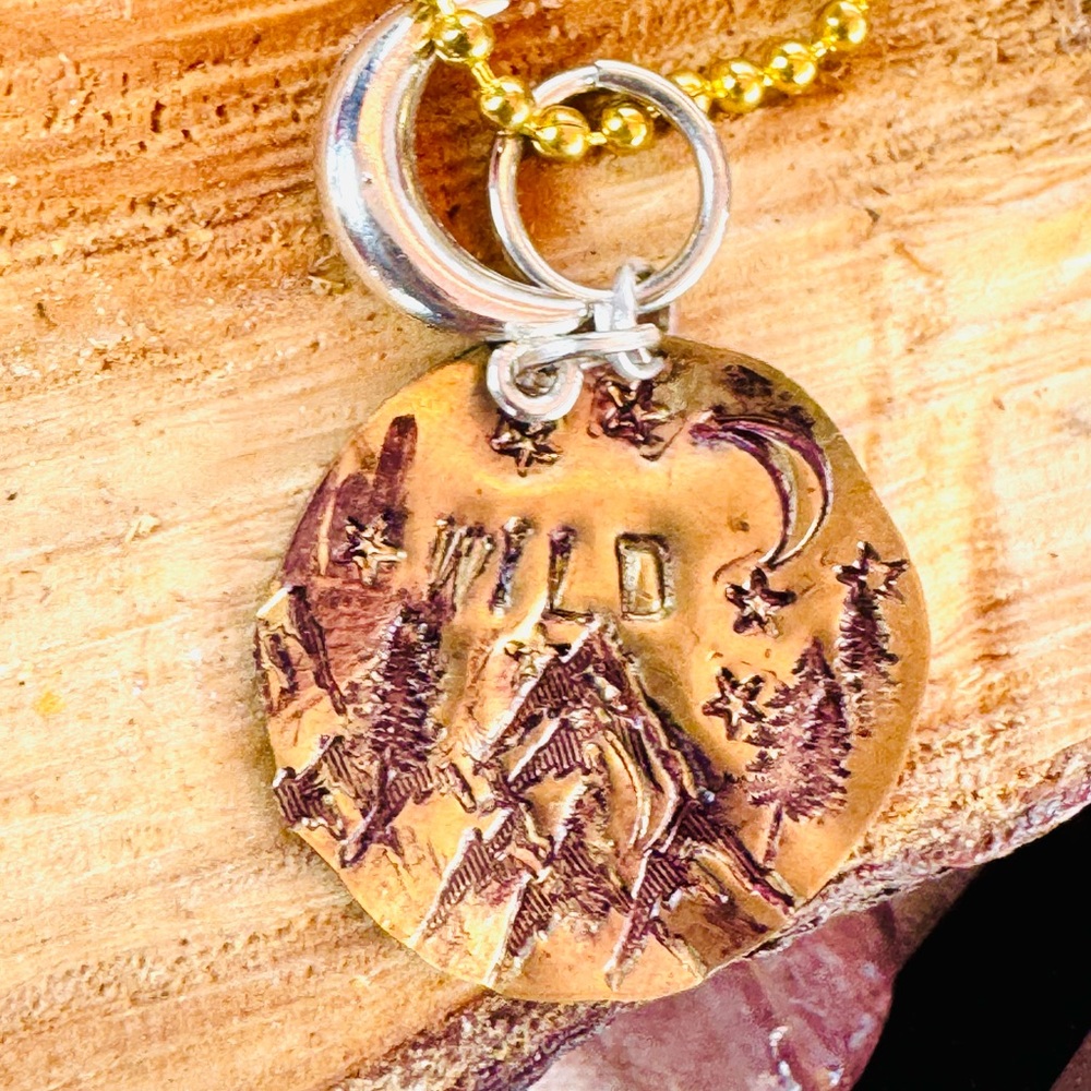 Gold Mountain Pendant Necklace